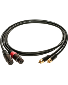 RCA to XLR female cable with gold-plated contacts