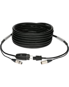 audio and power hybrid cable with XLR 3p. and Schuko M => IEC F
