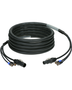 2 x HD-SDI and power hybrid cable with UHD BNC and schuko
